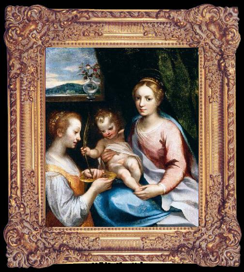 framed  Francesco Vanni Madonna and Child with St Lucy, Ta024